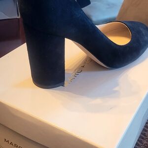 Marc Fisher Suede Black Block Heels